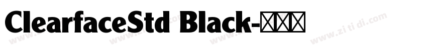 ClearfaceStd Black字体转换
